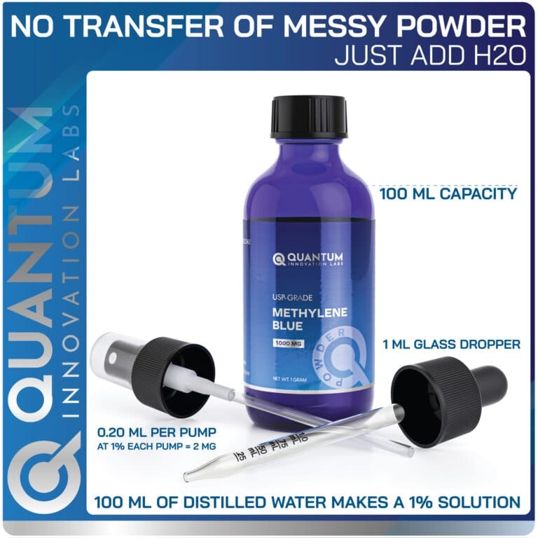 QI Labs 99+% USP Methylene Blue Powder Kit (6g)